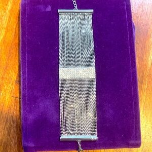 Bracelet silver color with stones